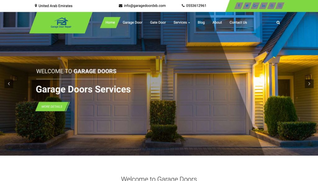Garage Doors Dubai Homepage