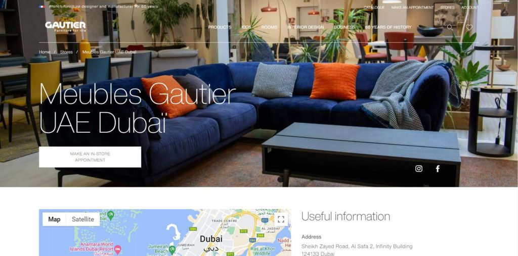 Gautier Furniture Homepage