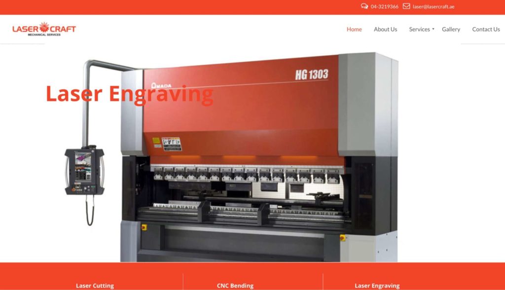 Lasercraft Mechanical Services Homepaage