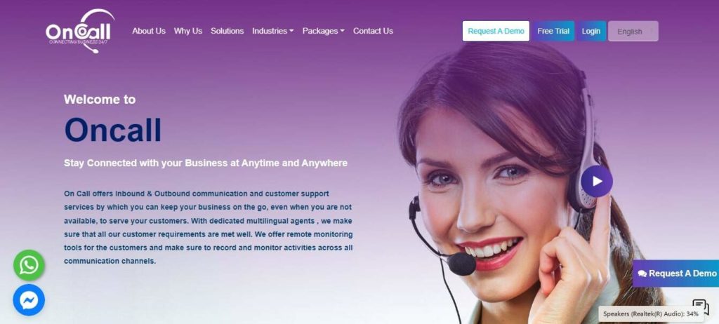 Oncall Call Center Services L.L.C Homepage