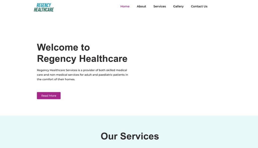 Regency Healthcare Homepage