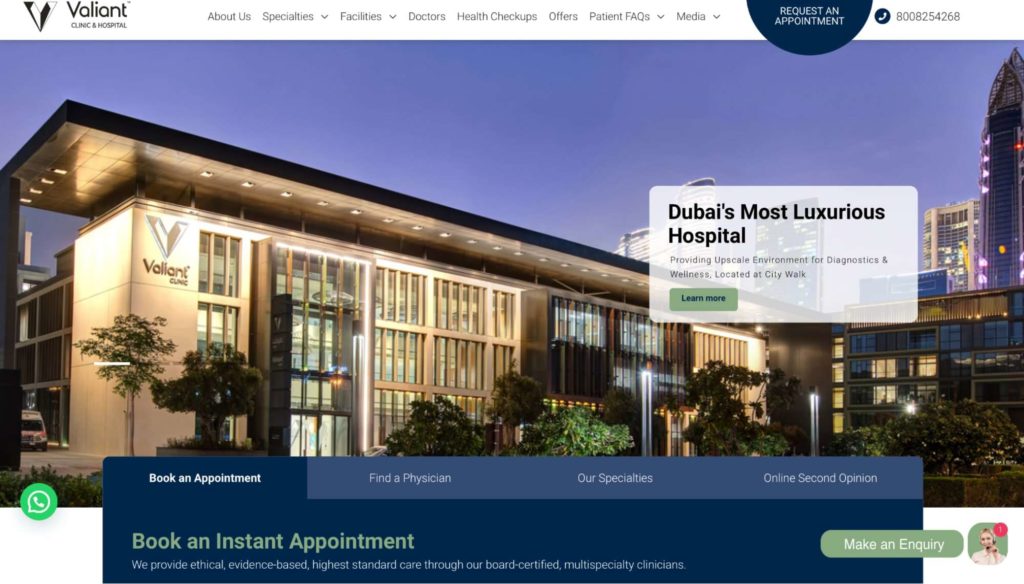 Sheena Lakhani of Valiant Hospital Homepage