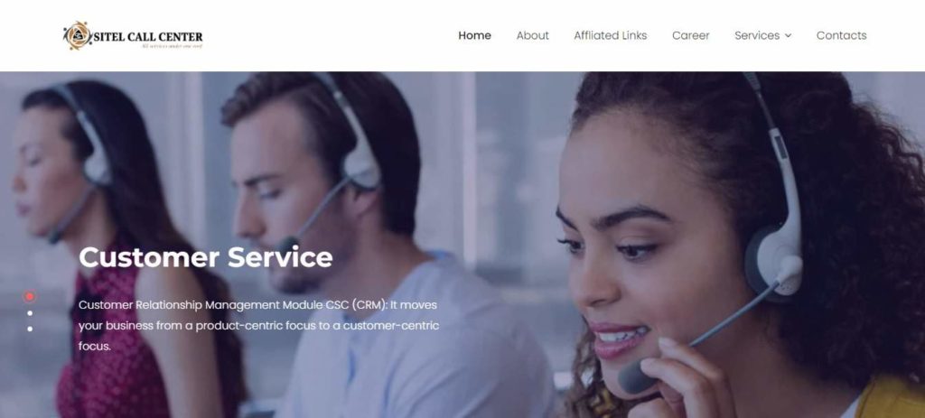 Sitel Call Center Homepage