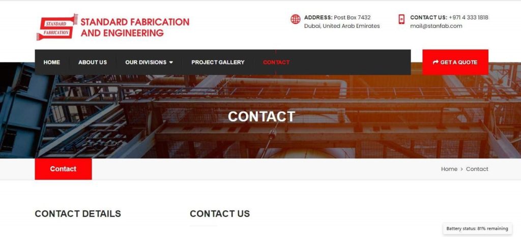 Standard Fabrication and Engineering Homepage