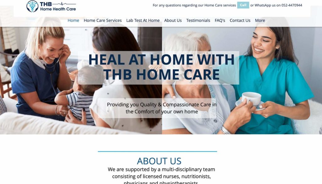 THB Home Health Care Homepage