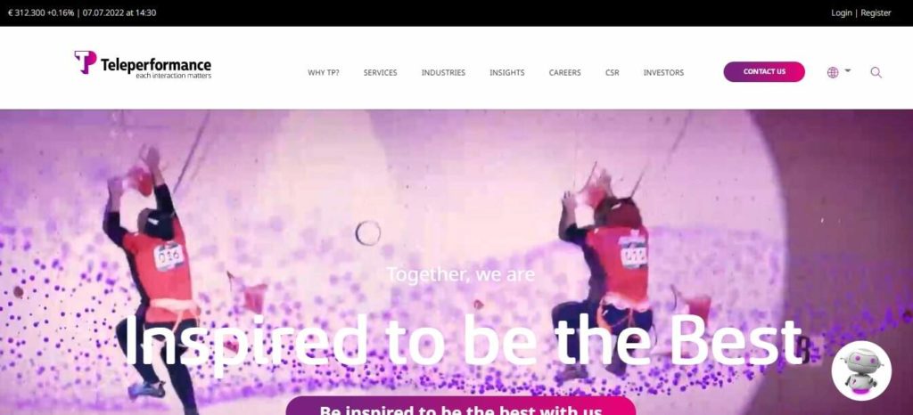 Teleperformance Homepage