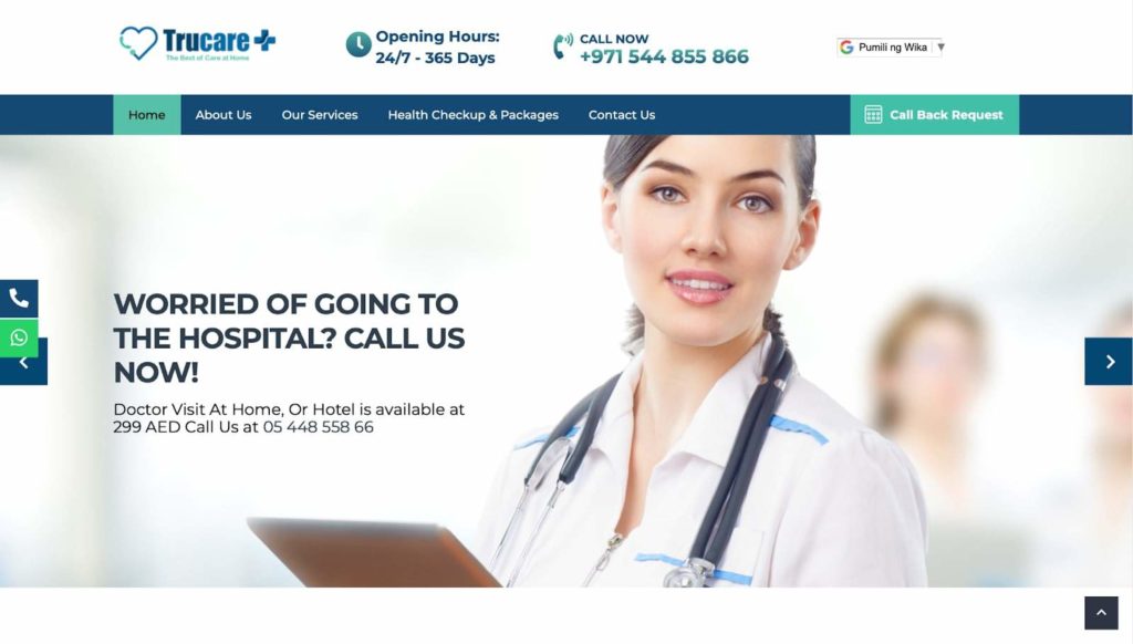 Trucare Plus Homepage