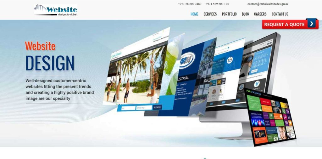 Website Design Dubai Homepage