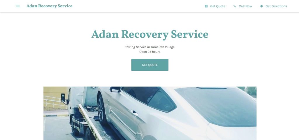 Adan Recovery Service Homepage