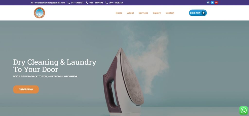 Clean Tech Laundry Homepage