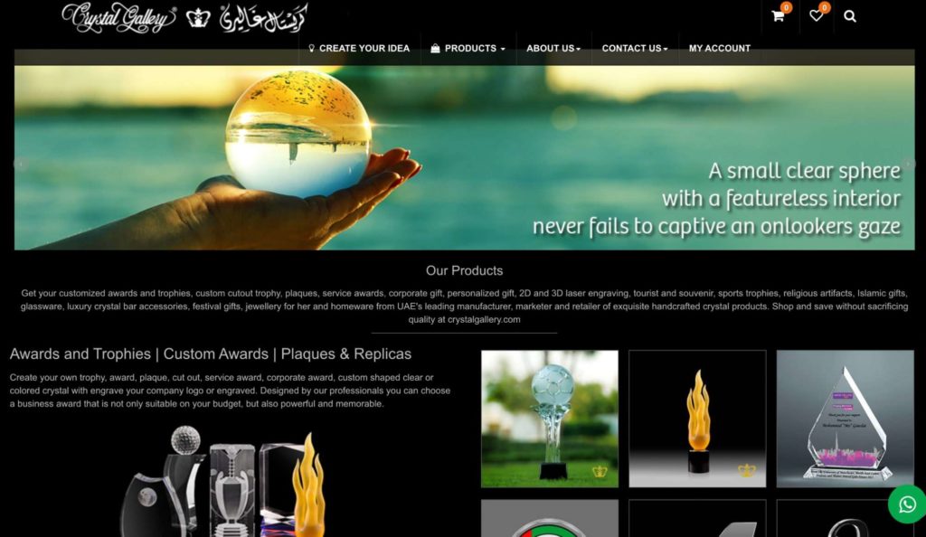 Crystal Gallery Homepage