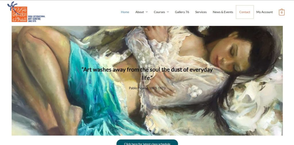 Dubai International Art Centre Homepage
