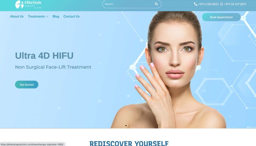 Elite Style Poly Clinic Homepage