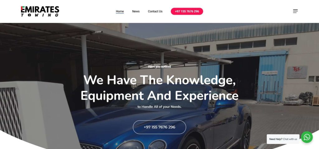 Emirates Towing Homepage