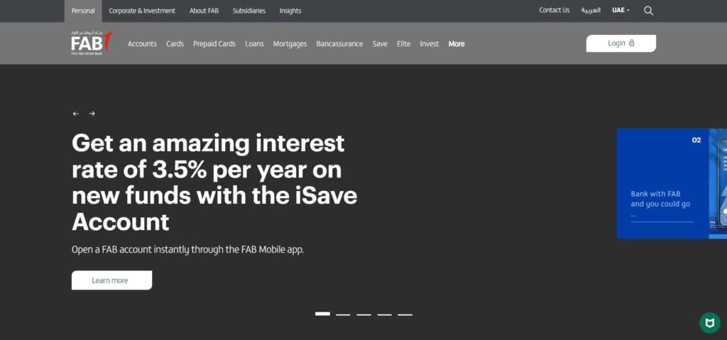 First Abu Dhabi Bank Homepage