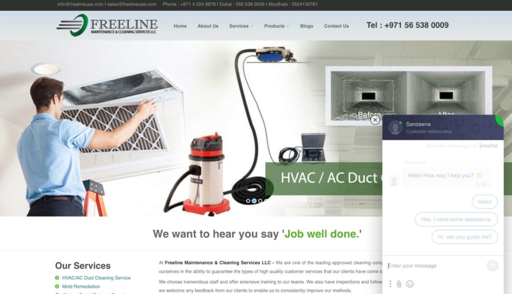 Freeline Maintenance and Cleaning Services Homepage