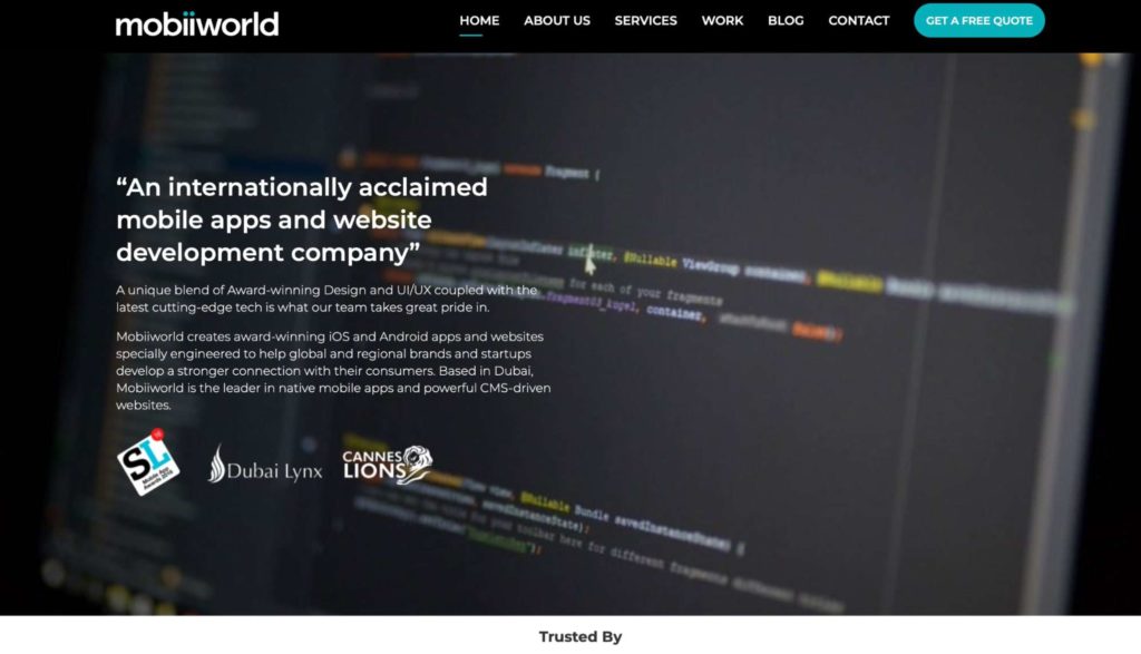 Mobiiworld Homepage