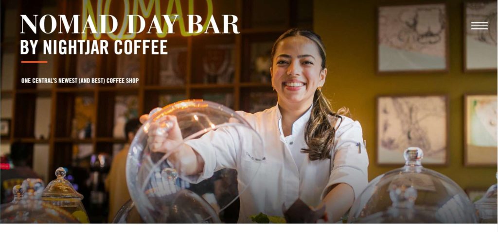Nomad Day Bar Homepage