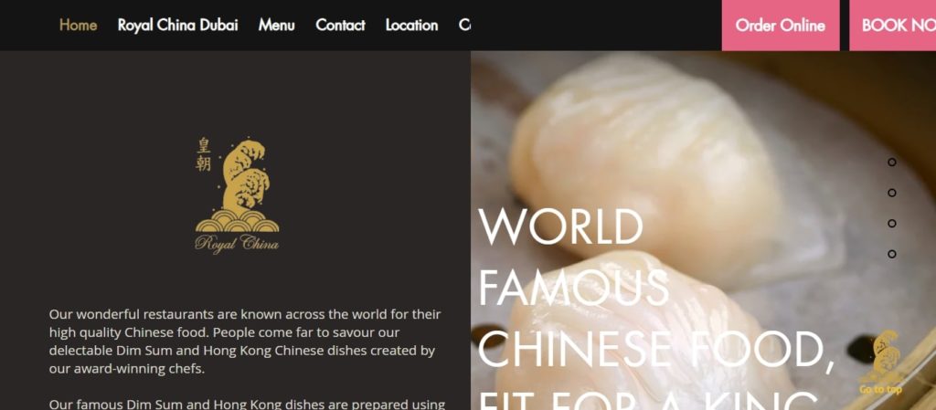 Royal China Restaurant Homepage