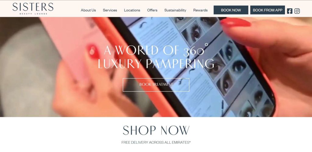Sisters Beauty Lounge Homepage