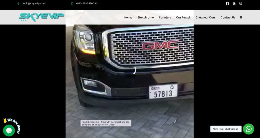 Skye VIP Cars Homepage