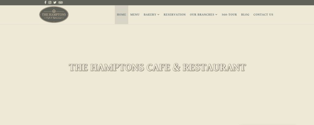 The Hamptons Cafe Homepage