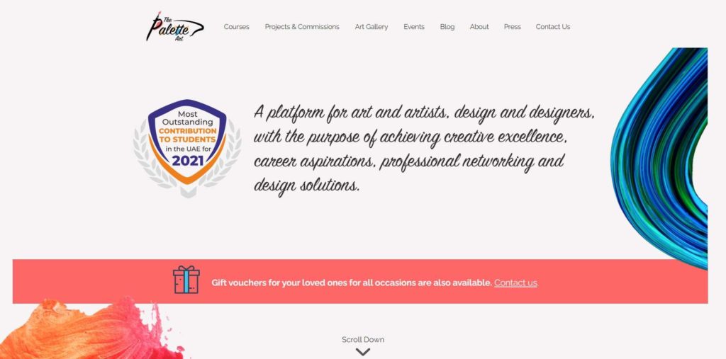 The Palette Art Homepage