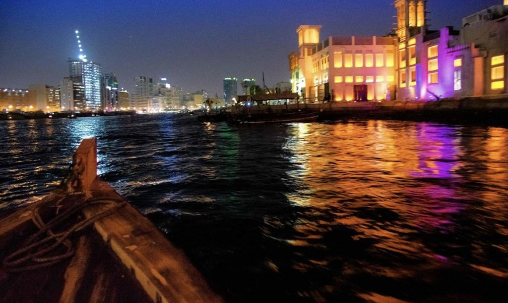 Abra Boat Night Tour in Dubai Creek