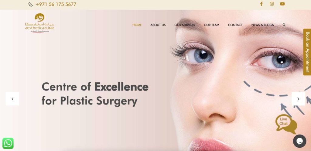 Aesthetica Clinic Homepage