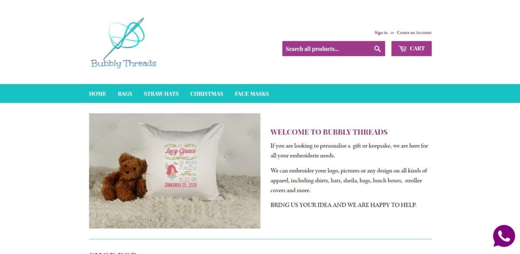 Bubbly Threads Homepage
