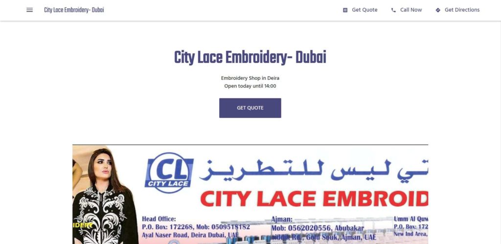 City Lace Embroidery Homepage