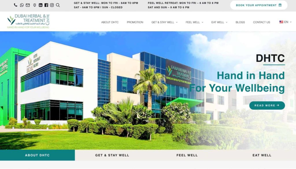 Dr. Anju Varghese of Dubai Herbal and Treatment Centre Homepage