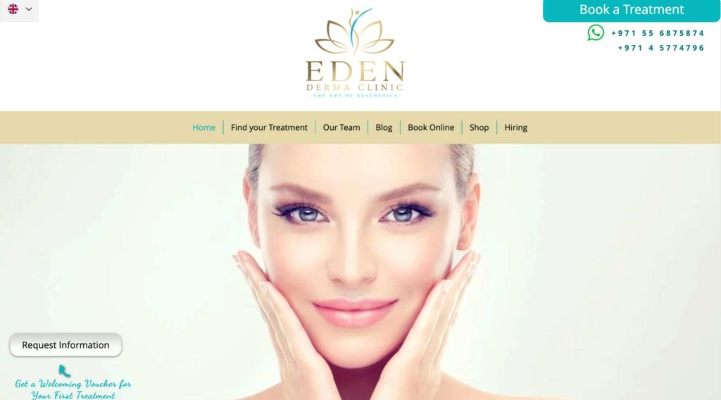 Eden Derma Clinic Homepage
