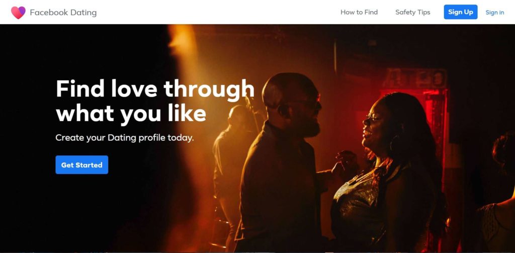 Facebook Dating Homepage
