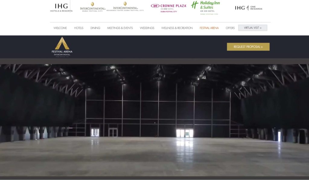 Festival Arena of Dubai Festival City Homepage