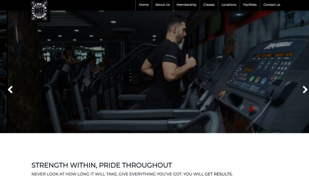 Fitness HQ Homepage