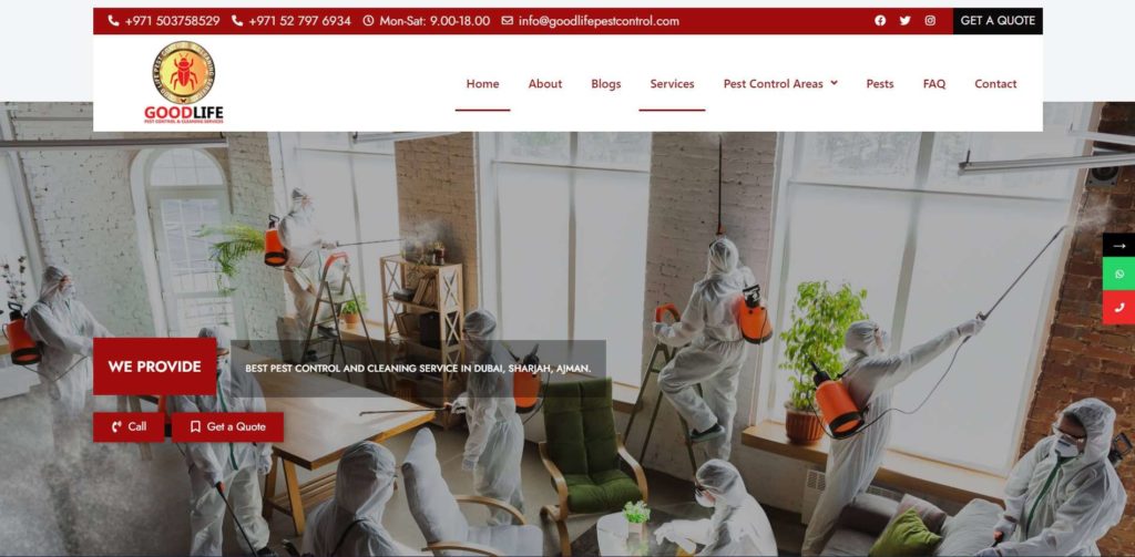 Good Life Pest Control Homepage