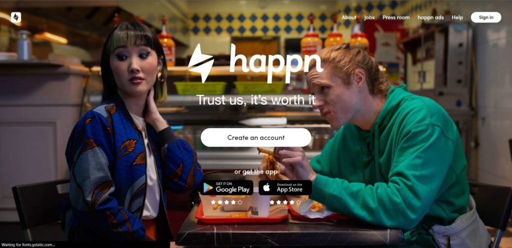Happn Homepage