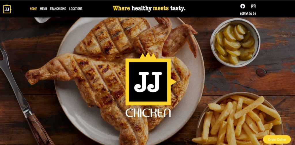 JJ Chicken Homepage