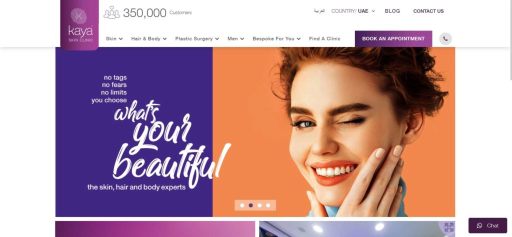 Kaya Skin Clinic Homepage