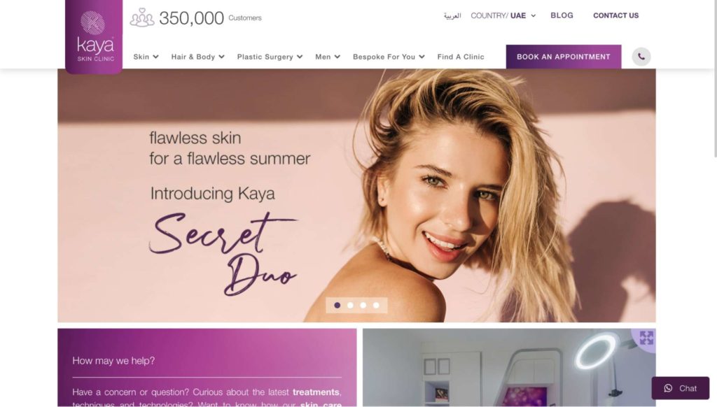 Kaya Skin Clinic Homepage