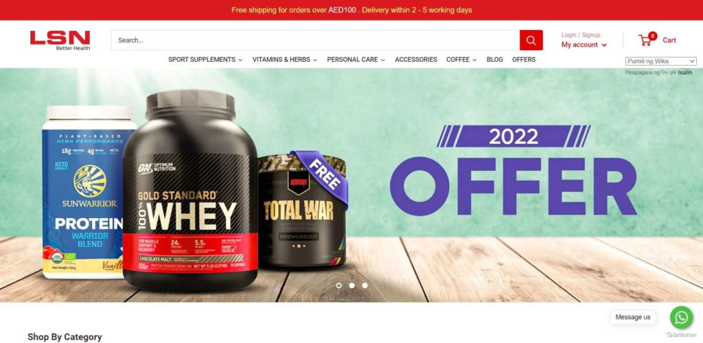 Lifestyle Nutrition Homepage