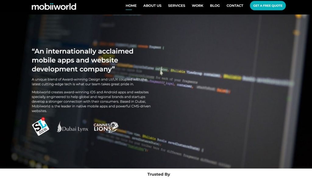 Mobiiworld Homepage