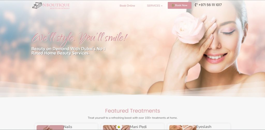 NBoutique Salons Homepage