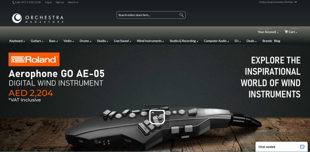 Orchestra Megastore Homepage