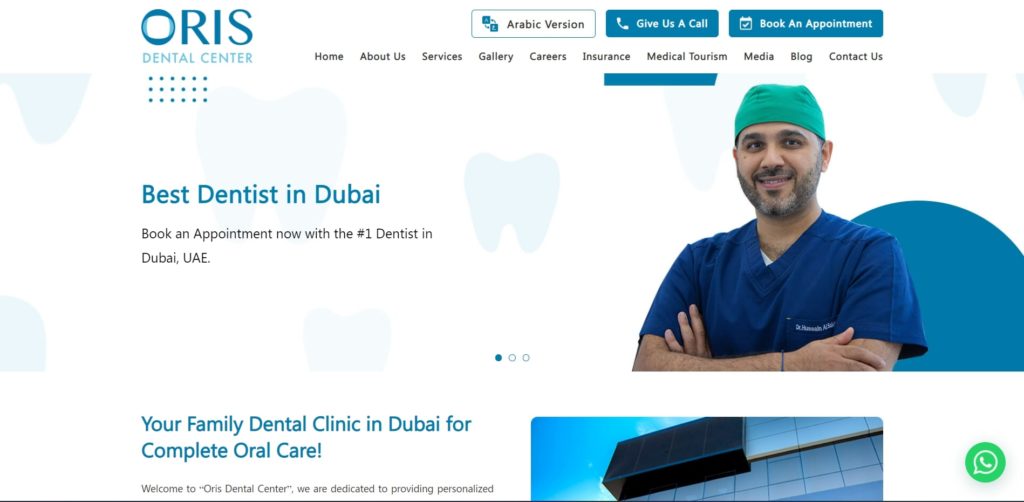 Oris Dental Center Homepage