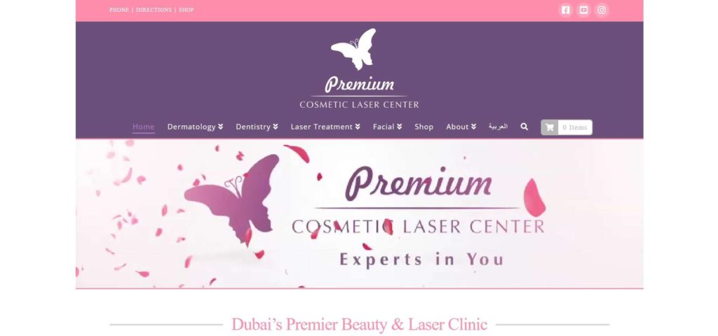 Premium Cosmetic Laser Center Homepage