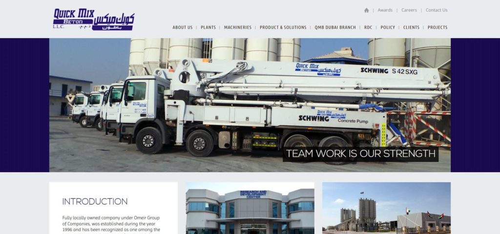 Quick Mix Beton Homepage