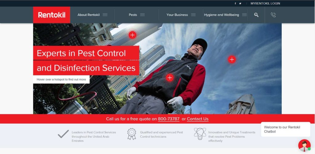 Rentokil Pest Control Homepage