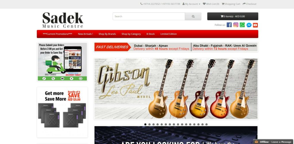 Sadek Music Center Homepage